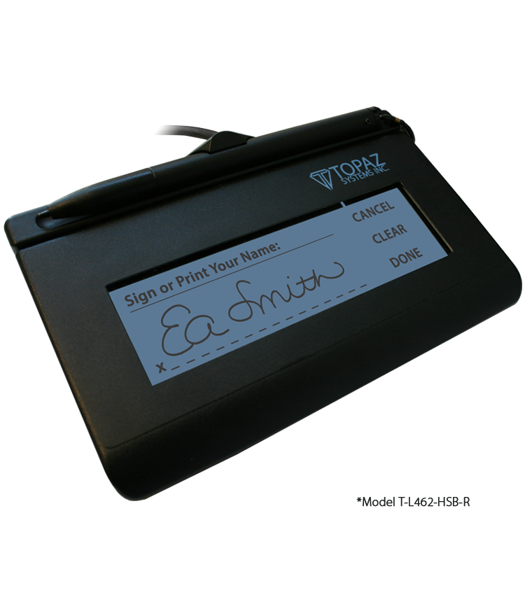 Topaz T-LBK462-BSB-R Signature Gem 1x5 Backlit LCD Signature Capture Pad