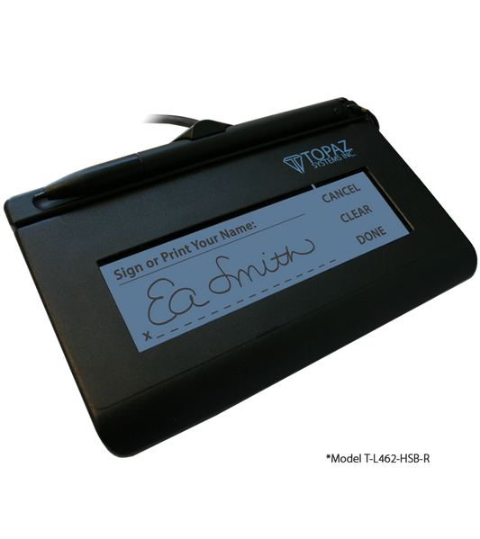 Topaz T-LBK462-BSB-R Signature Gem 1x5 Backlit LCD Signature Capture Pad